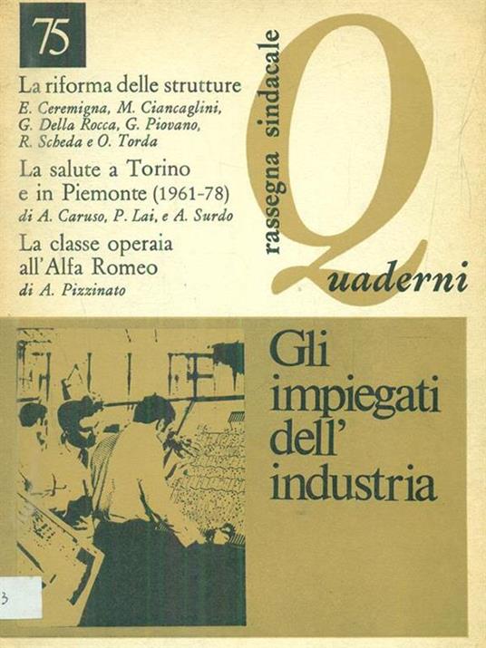 Rassegna sindacale Quaderni 75 - copertina