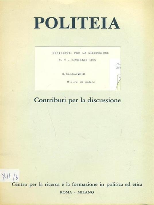 Politeia - copertina