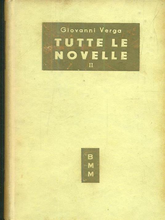 Tutte le novelle II - Giovanni Verga - copertina