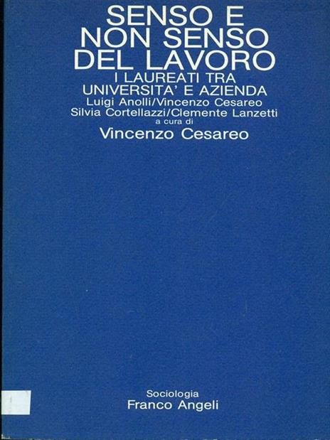 Senso e non senso del lavoro - Vincenzo Cesareo - copertina