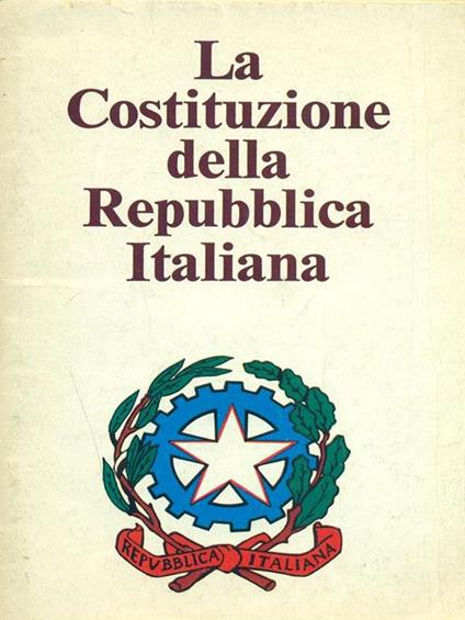 La Costituzione della Repubblica Italiana - copertina
