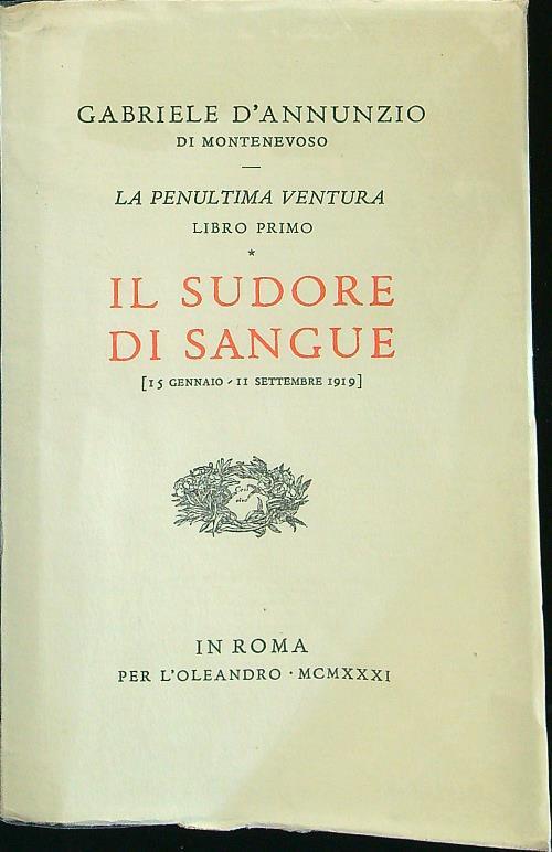 Il sudore di sangue