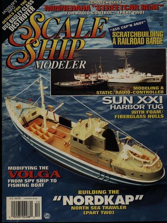Scale ship modeler Vol. 19 n. 6/november-december 1996 - copertina