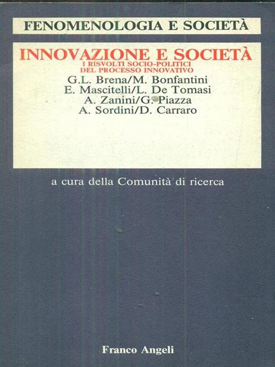 Innovazione e società - copertina