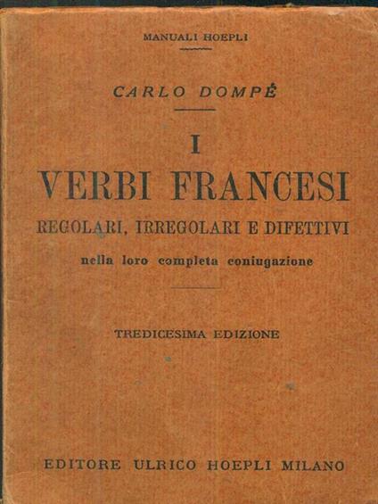 I verbi francesi - Carlo Dompé - copertina