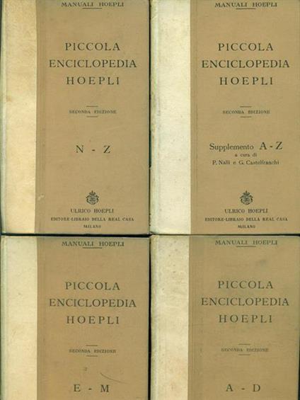 Piccola enciclopedia Hoepli - copertina