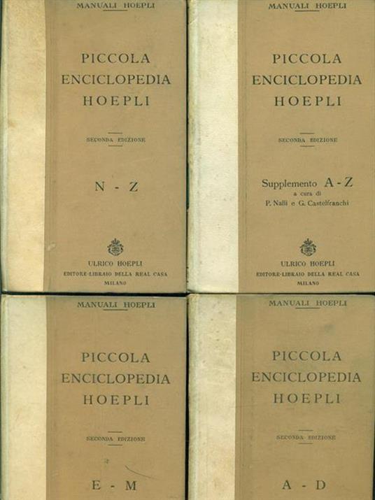 Piccola enciclopedia Hoepli - copertina