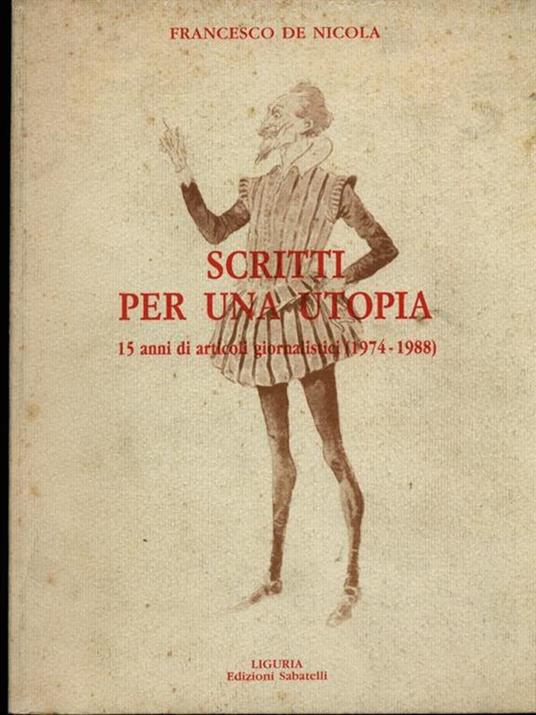 Scritti per una utopia - copertina