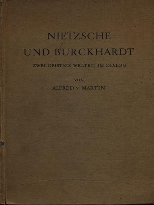 Nietzsche und Burckhardt - copertina