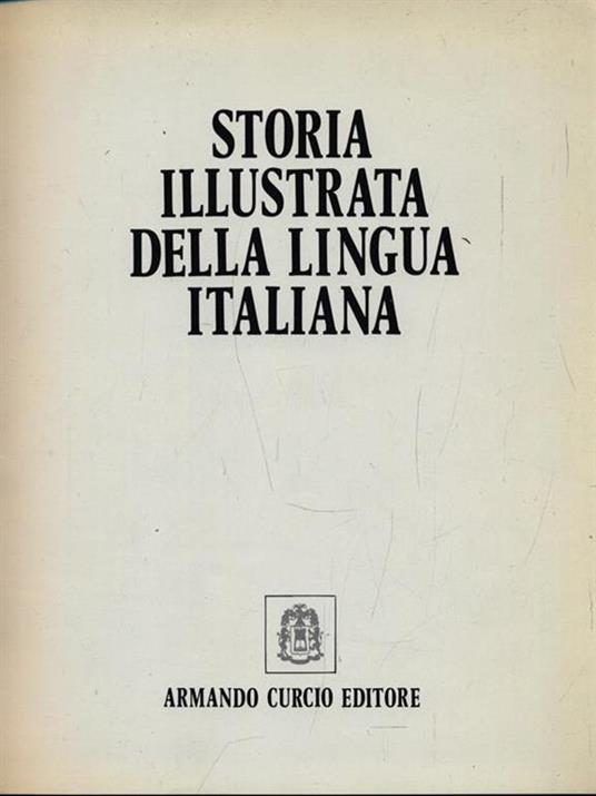 Storia illustrata della lingua italiana - copertina