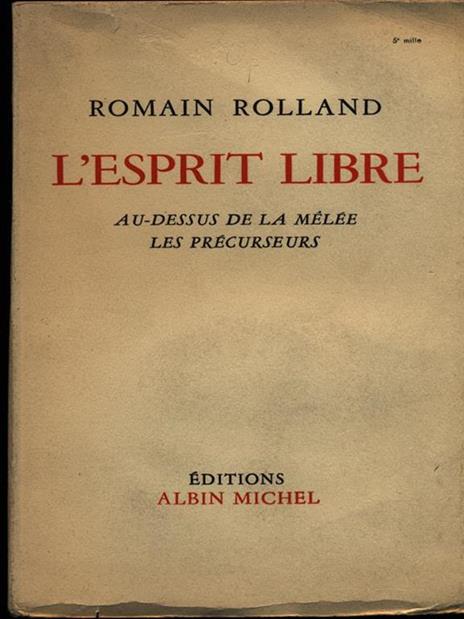 L' esprit libre - Romain Rolland - copertina