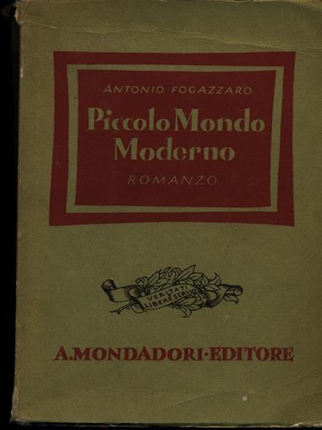Piccolo mondo moderno - Antonio Fogazzaro - copertina
