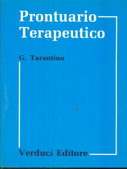Prontuario terapeutico - Giuseppe Tarantino - copertina