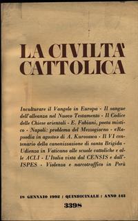 La civiltà cattolica 18 gennaio 1992 - 2