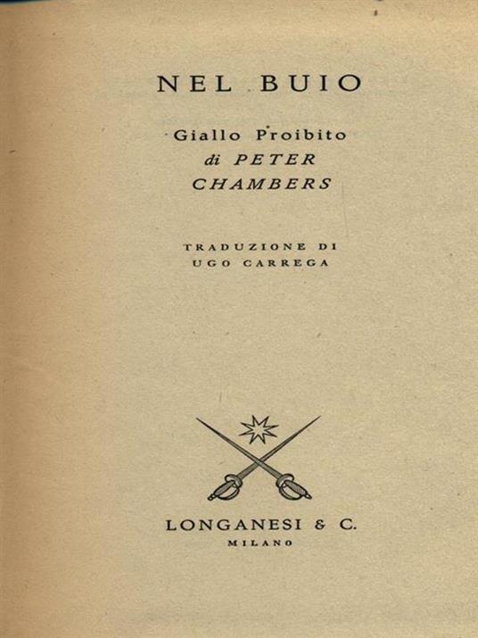 Nel buio - Peter Chambers - copertina