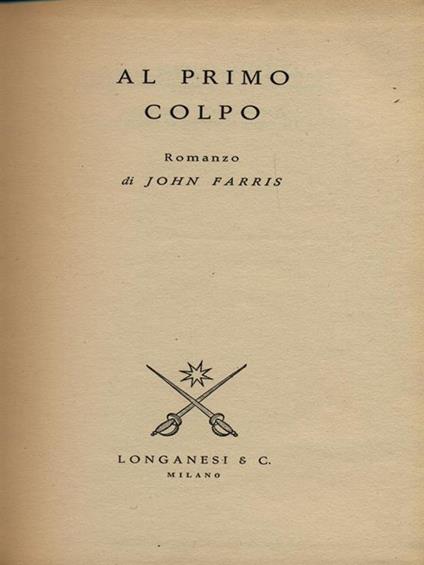 Al primo colpo - John Farris - copertina