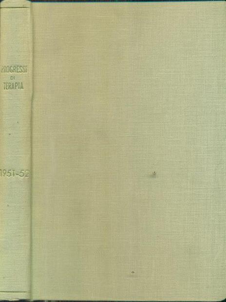 Progressi di terapia 1951-52 - copertina