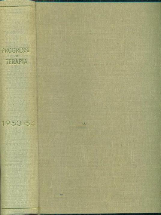 Progressi di terapia 1953-54 - copertina