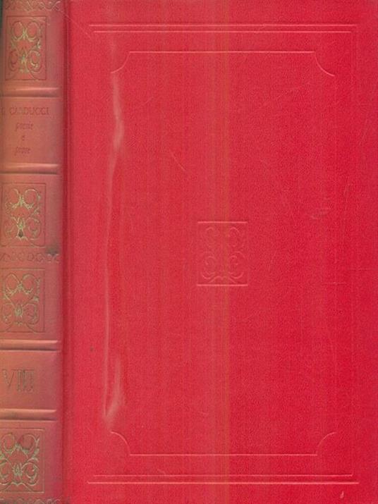 Poesie e prose - Giosuè Carducci - copertina