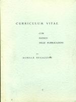 Curriculum vitae con elenco delle pubblicazioni di Achille Regazzini