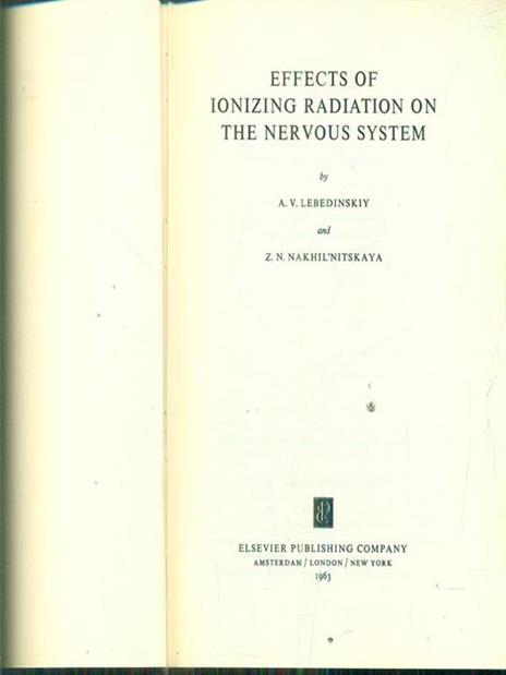 effects of ionizing radiation on the nervous system - copertina