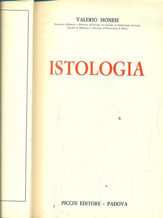 Istologia - Valerio Monesi - copertina