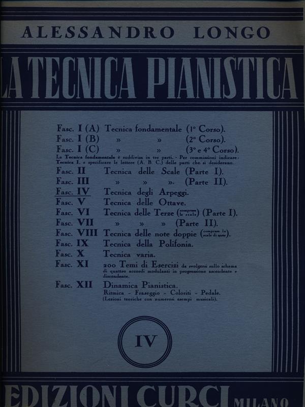 La tecnica pianistica IV