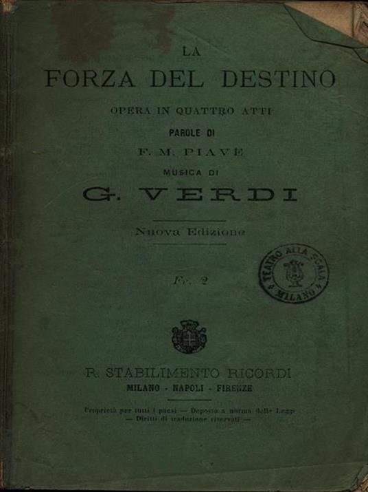 La forza del destino - Giuseppe Verdi - copertina