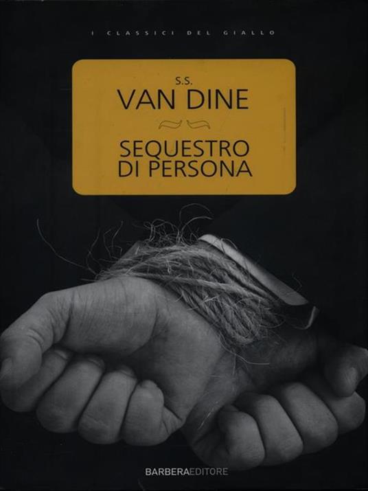 Sequestro di persona - S. S. Van Dine - copertina