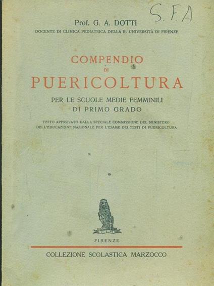 compendio di puericoltura - copertina