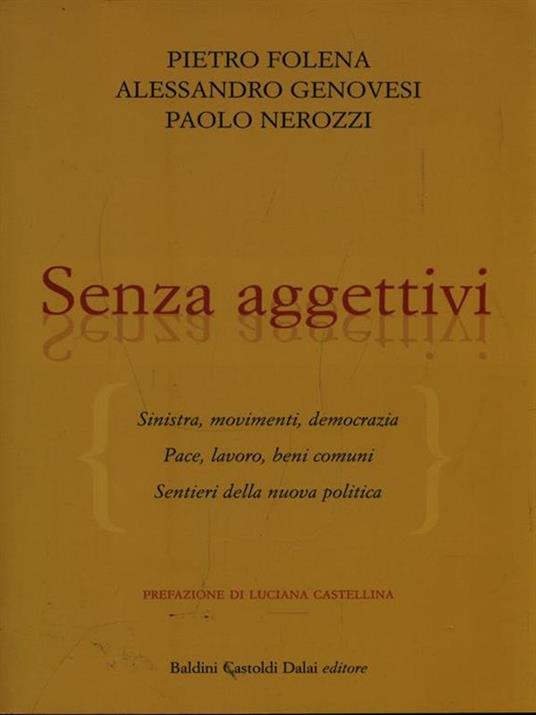 Senza aggettivi - copertina
