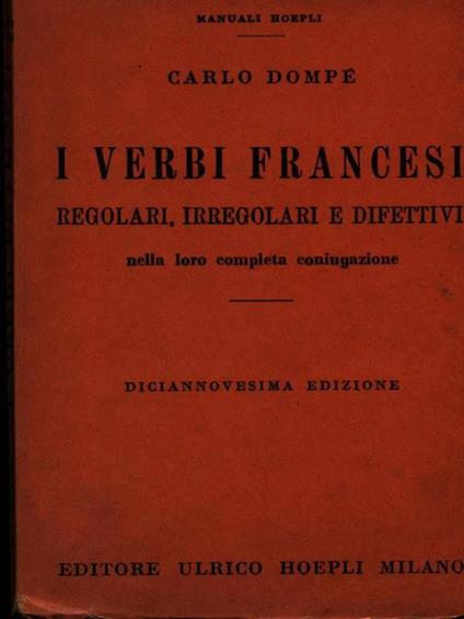 I verbi francesi - copertina