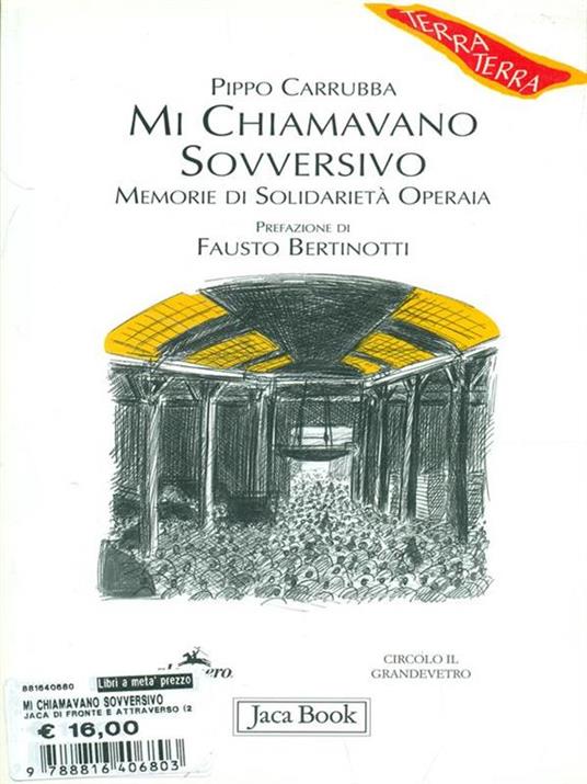 Mi chiamavano sovversivo. Memorie di solidarietà operaia - Pippo Carrubba - copertina