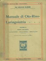 manuale di otorinolaringoiatria vol II parte seconda