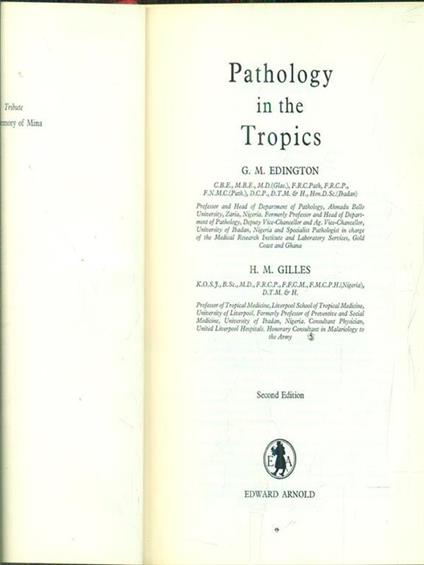 Pathology in the tropics - copertina