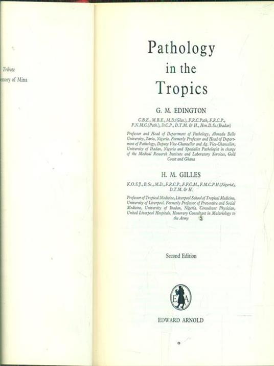Pathology in the tropics - copertina