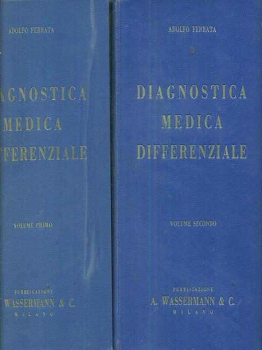 diagnostica medica differenziale vol I-II - Adolfo Ferrata - copertina