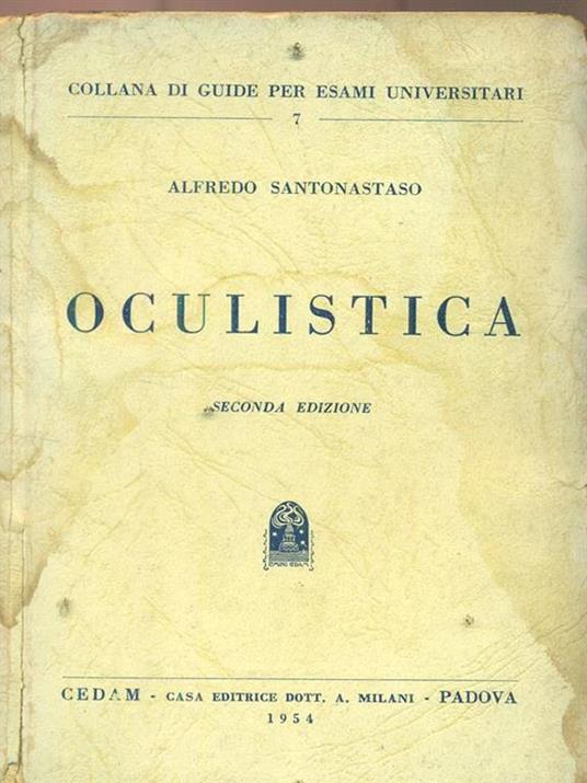 Oculistica - Alfredo Santonastaso - copertina