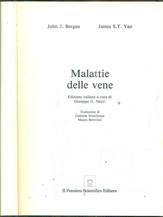 Malattie delle vene - O. Bergani - copertina