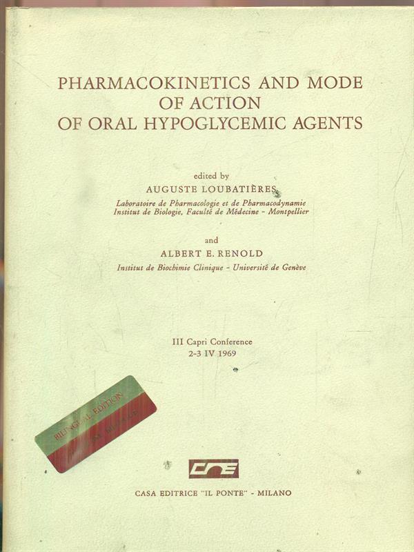 Pharmacokinetics and mode of action of oral hypoglycemic agents