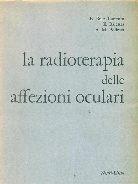 La radioterapia delle affezioni oculari - copertina