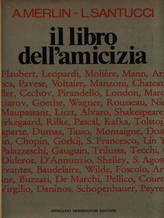 Il libro dell'amicizia - A. Merlin - copertina