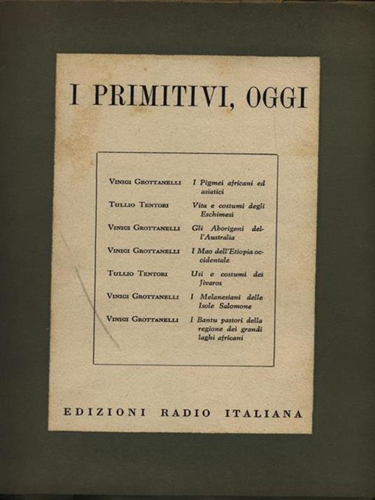 I primitivi, oggi - copertina