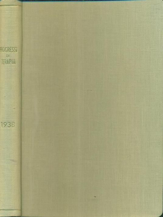 Progressi di terapia 1938 - copertina