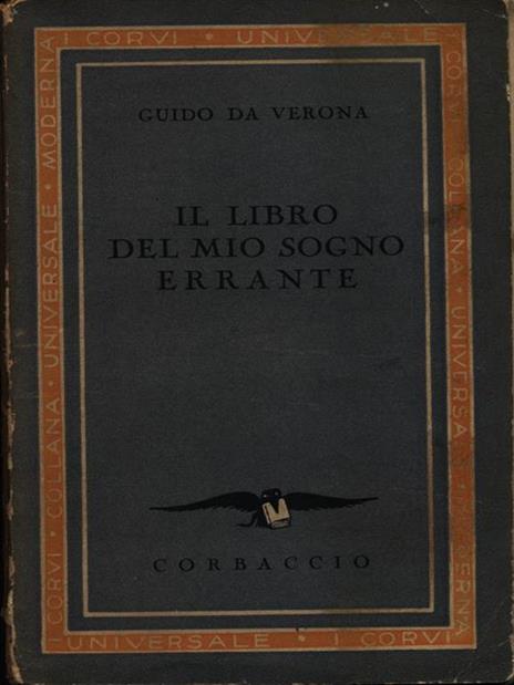 Il libro del mio sogno errante - Guido Da Verona - copertina