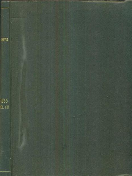 Brevia 1965. vol VIII - copertina