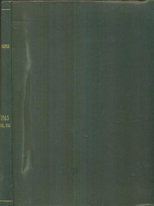 Brevia 1965. vol VIII - copertina