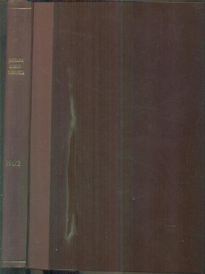 rassegna clinico scientifica 1962 - copertina