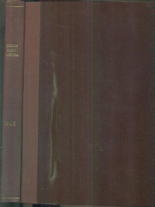 rassegna clinico scientifica 1962 - copertina