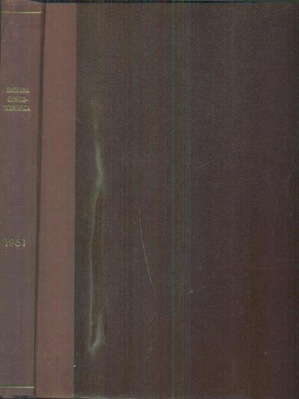 rassegna clinico scientifica 1961 - copertina